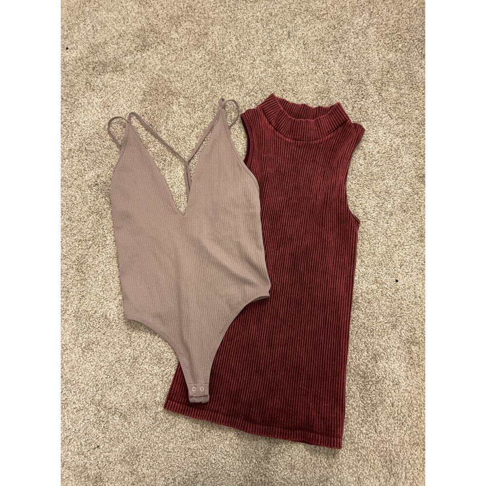 Intimately Free People Basics Bundle,No Looking Back Tank & Ribbed Bodysuit,XS/S